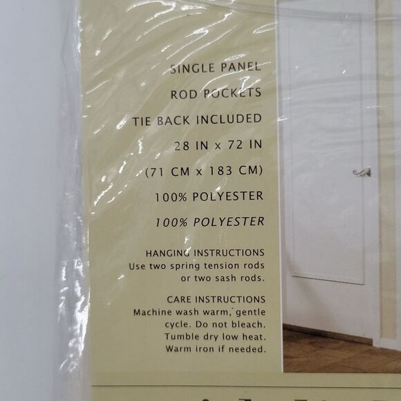 Sidelight Ivory Door Panel Voile 28"W x 72"L - Picture 4 of 6
